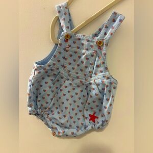 Piupiuchick Hearts Romper, Size 6 Months